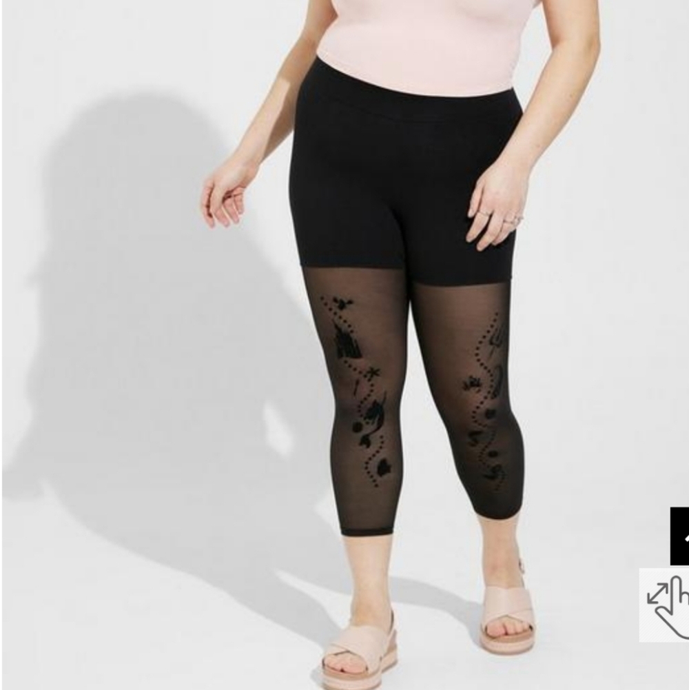 🆕️🧜‍♀️LITTLE MERMAID 25 INCH CROPPED MESH LEGGINGS🧜‍♀️